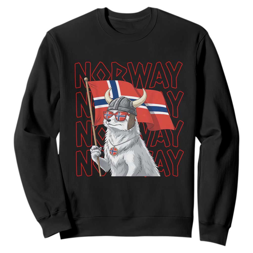 Norwegian Forest Cat Norway Flag Norge Pride Sweatshirt TS14 Black Print Your Wear