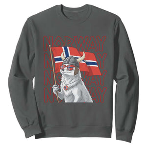 Norwegian Forest Cat Norway Flag Norge Pride Sweatshirt TS14 Dark Heather Print Your Wear