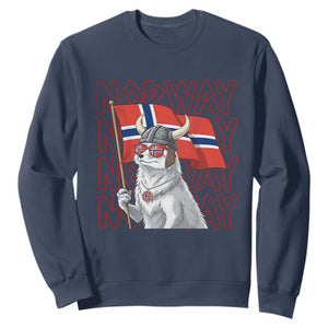 Norwegian Forest Cat Norway Flag Norge Pride Sweatshirt TS14 Navy Print Your Wear