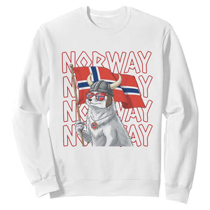 Norwegian Forest Cat Norway Flag Norge Pride Sweatshirt TS14 White Print Your Wear