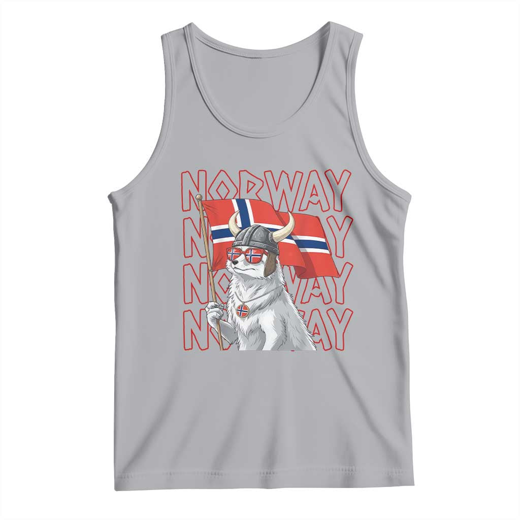 Norwegian Forest Cat Norway Flag Norge Pride Tank Top TS14 Athletic Heather Print Your Wear