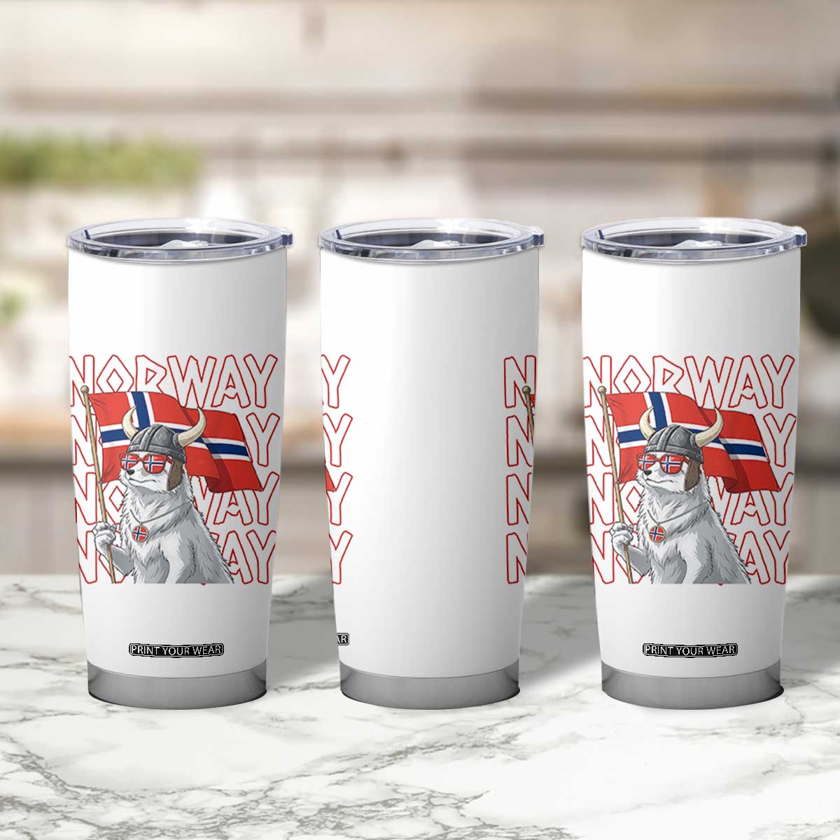 Norwegian Forest Cat Norway Flag Norge Pride Tumbler Cup TS14 Print Your Wear