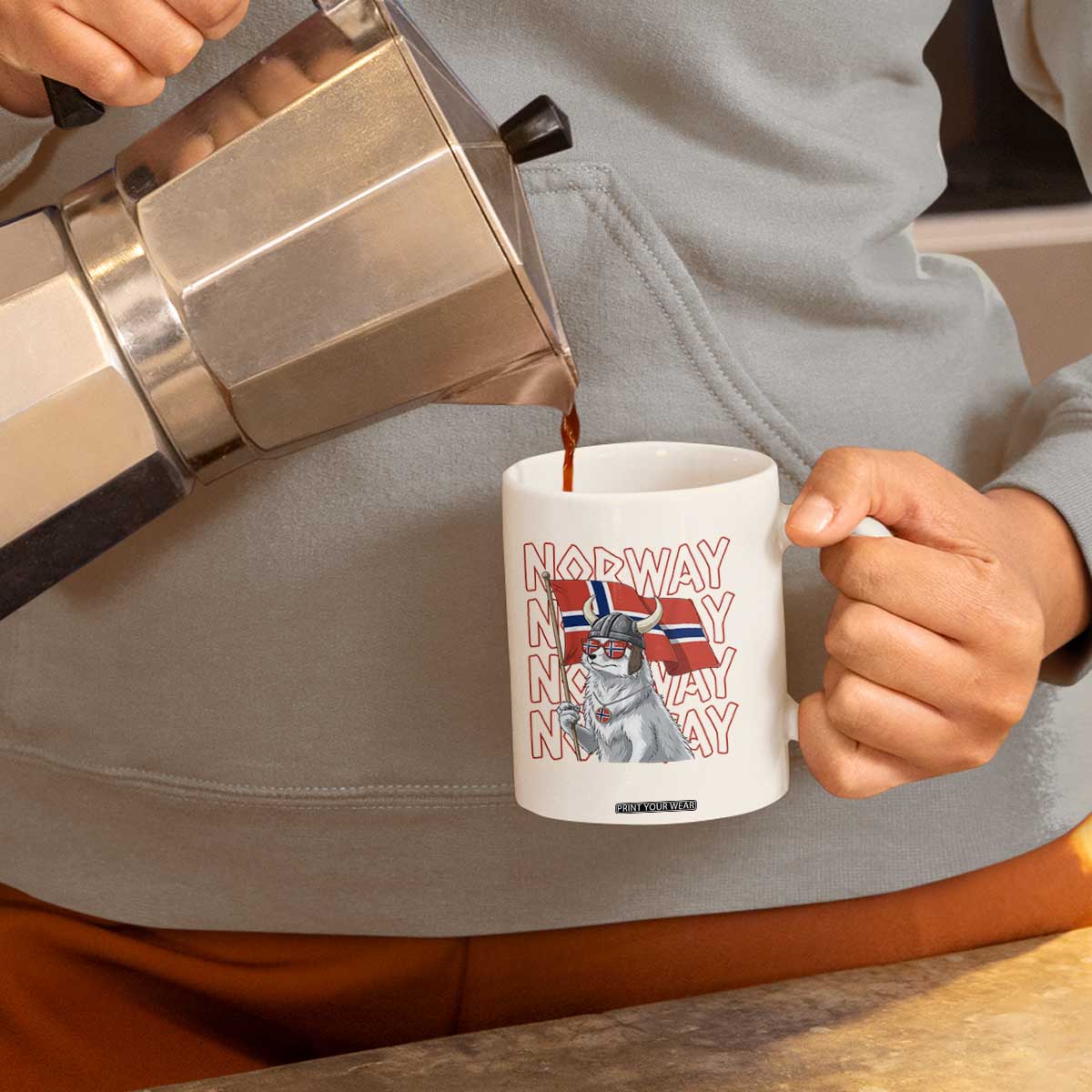 Norwegian Forest Cat Norway Flag Norge Pride Coffee Mug TS14 Print Your Wear