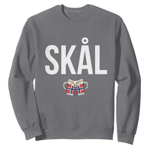 Skål Cheers in Norwegian Norway Sweatshirt Funny Drinking Beer Norwegian Scandinavian TS14 Charcoal Print Your Wear