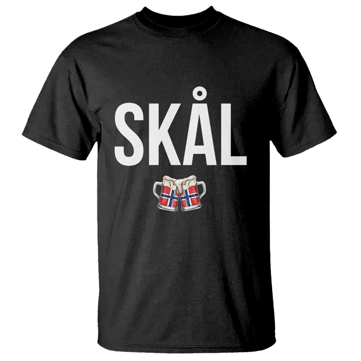 Skål Cheers in Norwegian Norway T Shirt Funny Drinking Beer Norwegian Scandinavian TS14 Black Print Your Wear