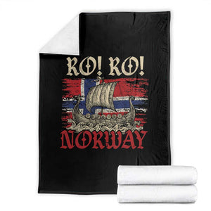 Ro Ro Norwegian Viking Ship Norway Flag Throw Blanket TS14 Black Print Your Wear