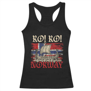 Ro Ro Norwegian Viking Ship Norway Flag Racerback Tank Top TS14 Black Print Your Wear