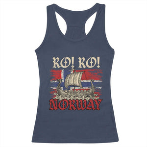 Ro Ro Norwegian Viking Ship Norway Flag Racerback Tank Top TS14 Navy Print Your Wear