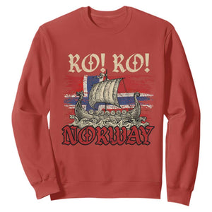 Ro Ro Norwegian Viking Ship Norway Flag Sweatshirt TS14 Red Print Your Wear