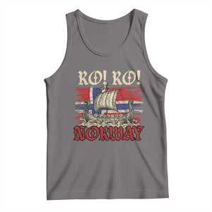 Ro Ro Norwegian Viking Ship Norway Flag Tank Top TS14 Deep Heather Print Your Wear