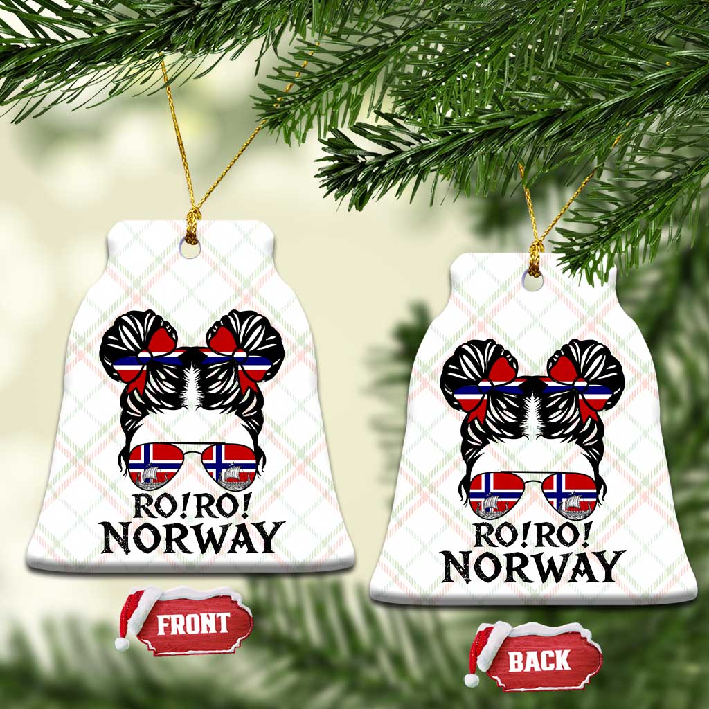 Ro Ro Norwegian Viking Ship Ceramic Ornament Norway Flag Messy Bun Girl TS14 Print Your Wear
