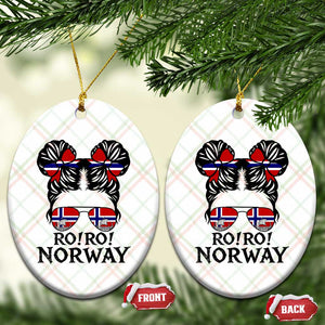 Ro Ro Norwegian Viking Ship Ceramic Ornament Norway Flag Messy Bun Girl TS14 Print Your Wear