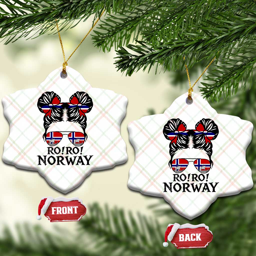 Ro Ro Norwegian Viking Ship Ceramic Ornament Norway Flag Messy Bun Girl TS14 Print Your Wear