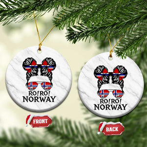 Ro Ro Norwegian Viking Ship Ceramic Ornament Norway Flag Messy Bun Girl TS14 1pc White Marble Print Your Wear