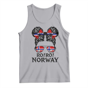 Ro Ro Norwegian Viking Ship Tank Top Norway Flag Messy Bun Girl TS14 Athletic Heather Print Your Wear