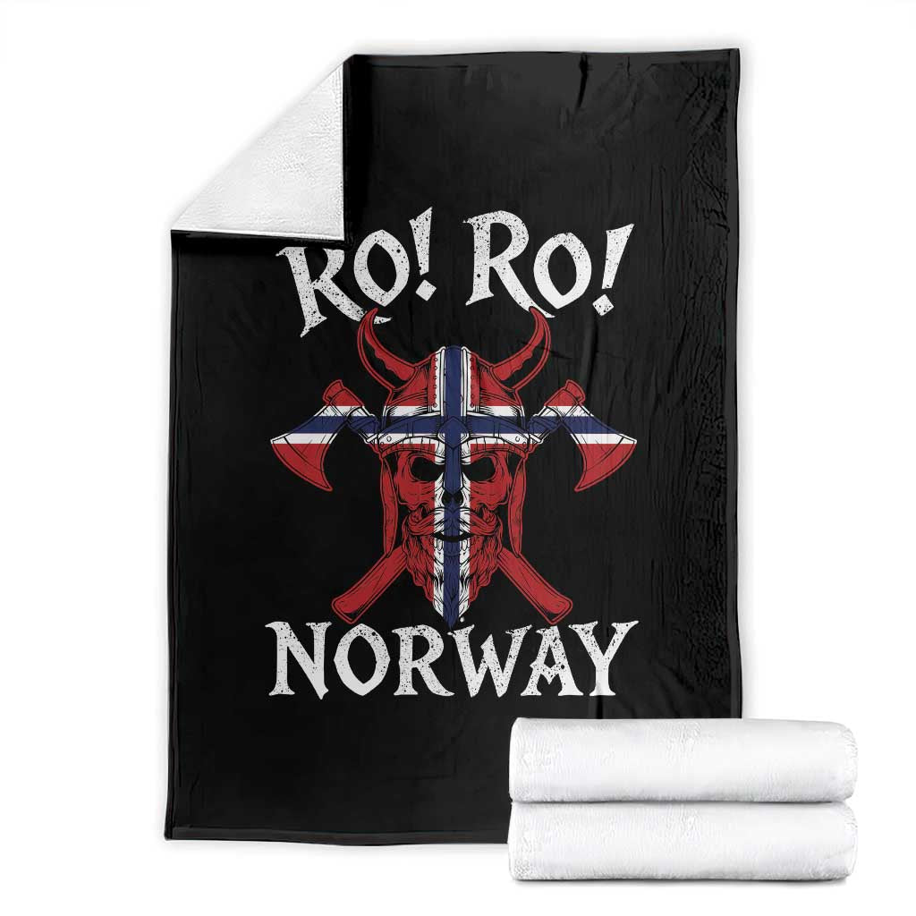 Ro Ro Norwegian Viking Blood Skull Norway Flag Pride Throw Blanket TS14 Black Print Your Wear