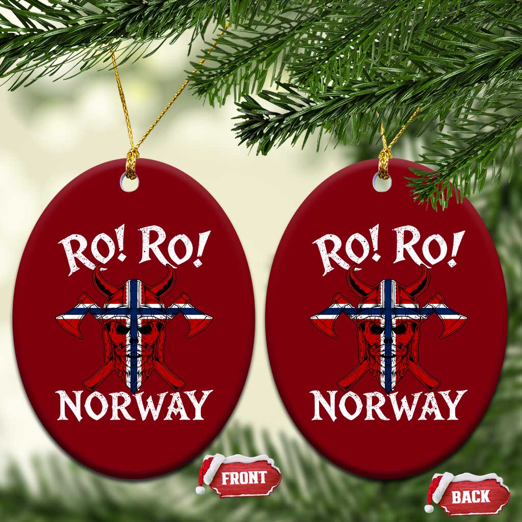 Ro Ro Norwegian Viking Blood Skull Norway Flag Pride Ceramic Ornament TS14 Print Your Wear