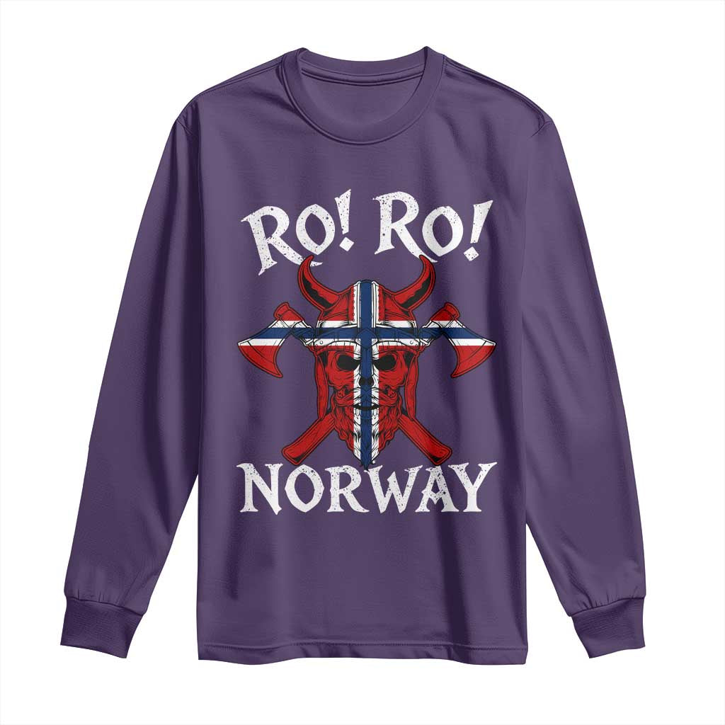 Ro Ro Norwegian Viking Blood Skull Norway Flag Pride Long Sleeve Shirt TS14 Purple Print Your Wear