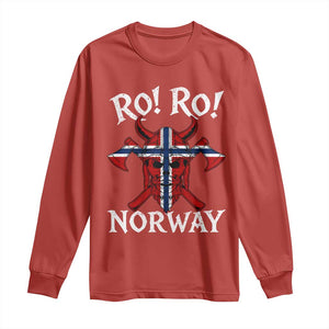 Ro Ro Norwegian Viking Blood Skull Norway Flag Pride Long Sleeve Shirt TS14 Red Print Your Wear