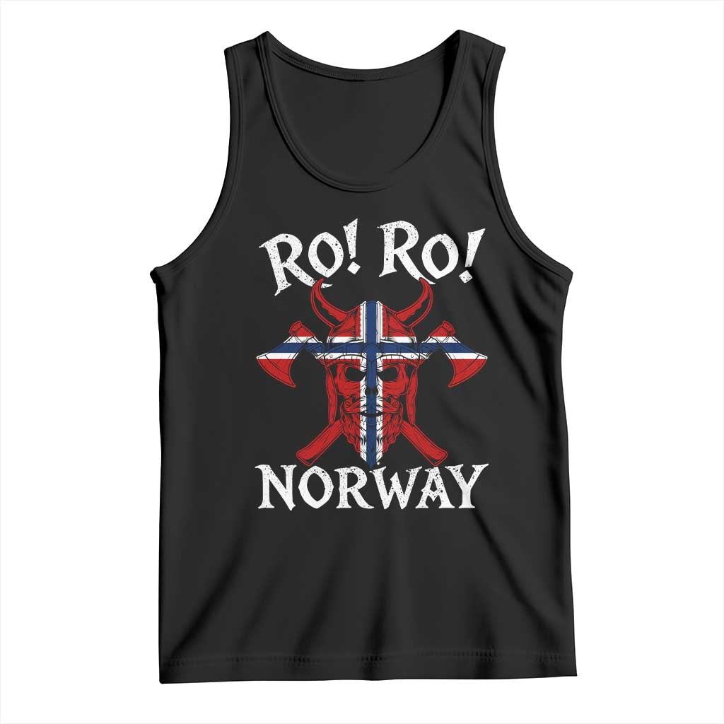 Ro Ro Norwegian Viking Blood Skull Norway Flag Pride Tank Top TS14 Black Print Your Wear