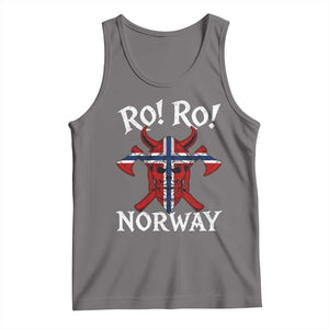 Ro Ro Norwegian Viking Blood Skull Norway Flag Pride Tank Top TS14 Deep Heather Print Your Wear