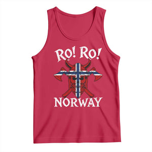 Ro Ro Norwegian Viking Blood Skull Norway Flag Pride Tank Top TS14 Red Print Your Wear