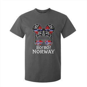 Ro Ro Norwegian Viking Ship Messy Bun Girl T Shirt For Kid TS14 Dark Heather Print Your Wear