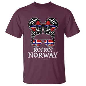 Ro Ro Norwegian Viking Ship Messy Bun Girl T Shirt TS14 Maroon Print Your Wear