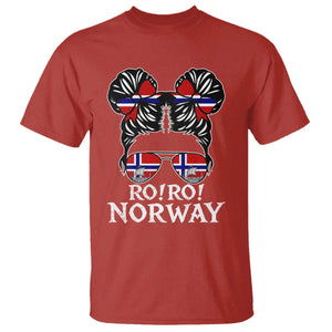 Ro Ro Norwegian Viking Ship Messy Bun Girl T Shirt TS14 Red Print Your Wear