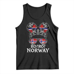 Ro Ro Norwegian Viking Ship Messy Bun Girl Tank Top TS14 Black Print Your Wear