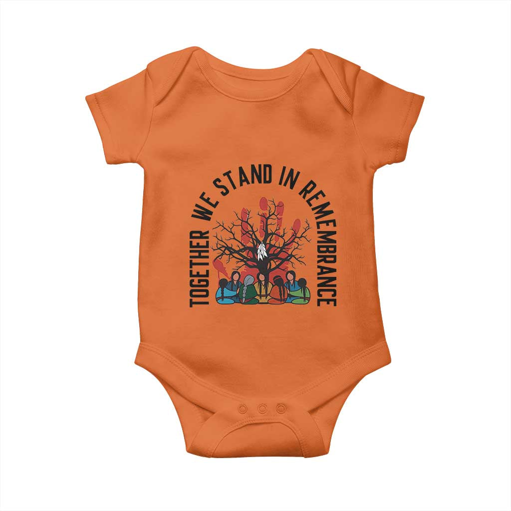 Native American Orange Unity Day Baby Onesie Together We Stand In Remembrance TS14 Orange Print Your Wear