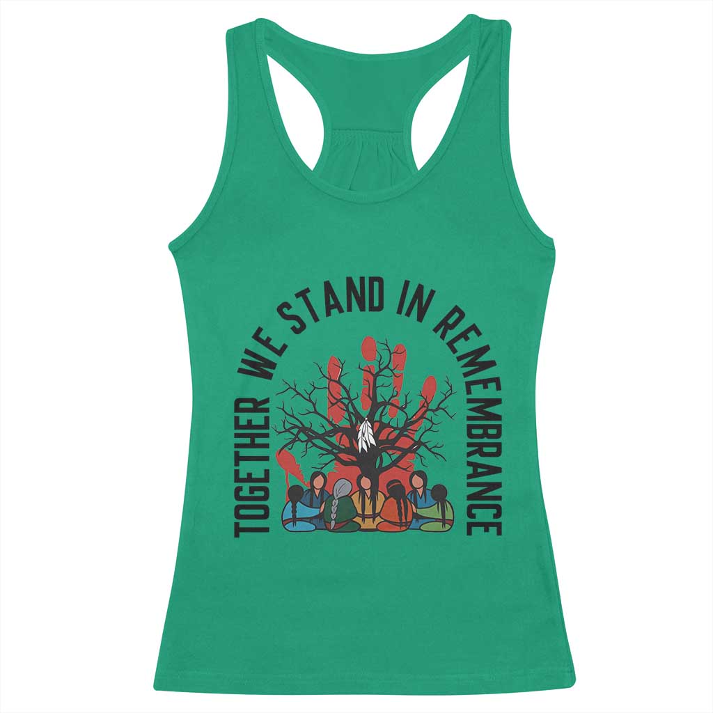 Native American Orange Unity Day Racerback Tank Top Together We Stand In Remembrance TS14 Irish Green Print Your Wear