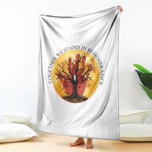 MMIW Red Hand Indigenous Native American Throw Blanket Together We Stand In Remembrance TS14 Print Your Wear