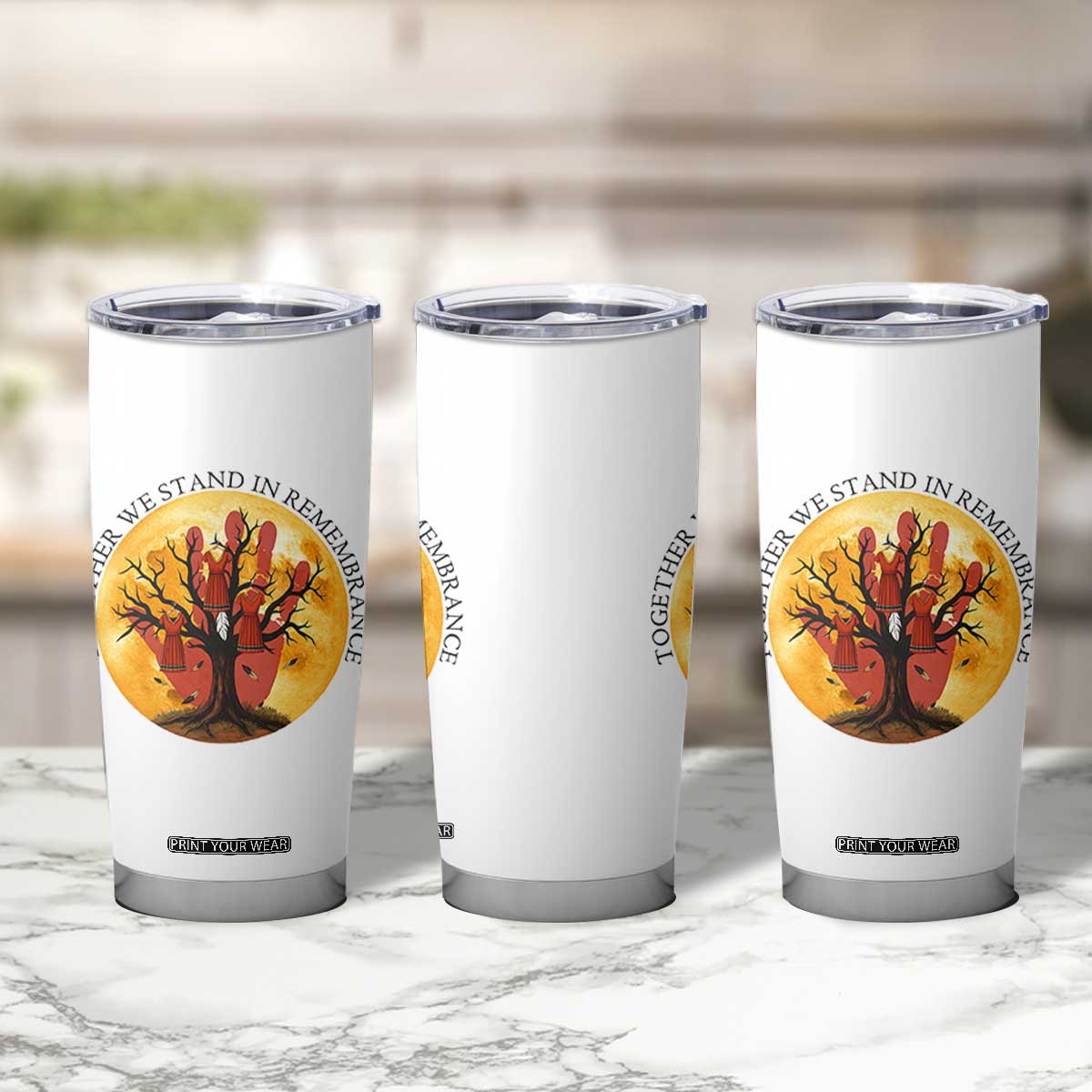 MMIW Red Hand Indigenous Native American Tumbler Cup Together We Stand In Remembrance TS14 Print Your Wear