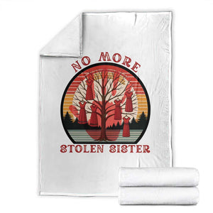 No More Stolen Sister Throw Blanket Red Hand MMIW Awareness America Native TS14 White Print Your Wear