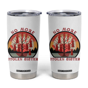 No More Stolen Sister Tumbler Cup Red Hand MMIW Awareness America Native TS14 White Print Your Wear