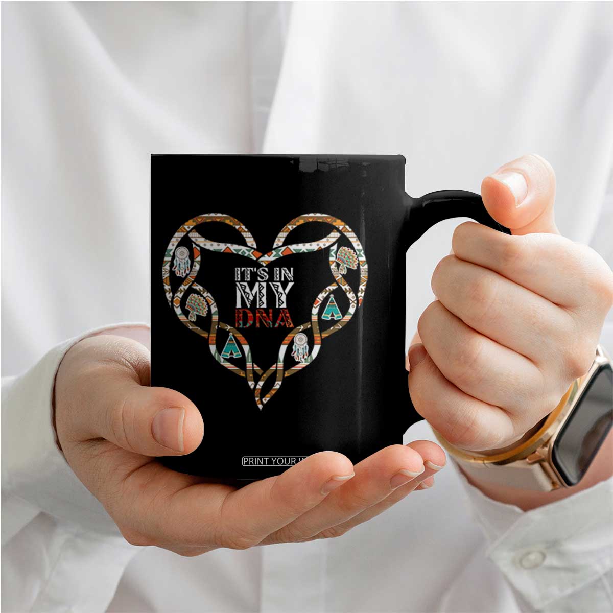 Native American Indian Coffee Mug It Is In My DNA TS14 Print Your Wear