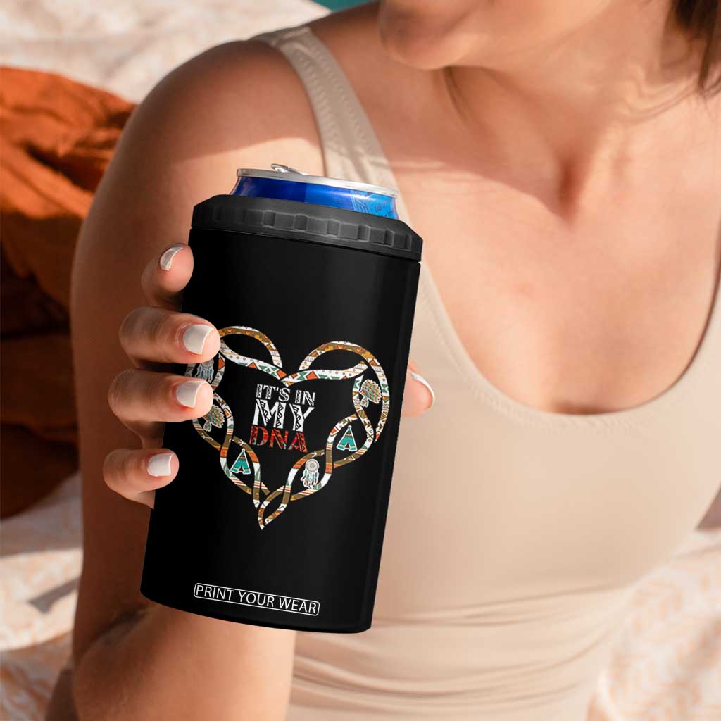 Native American Indian 4 in 1 Can Cooler Tumbler It Is In My DNA TS14 Print Your Wear