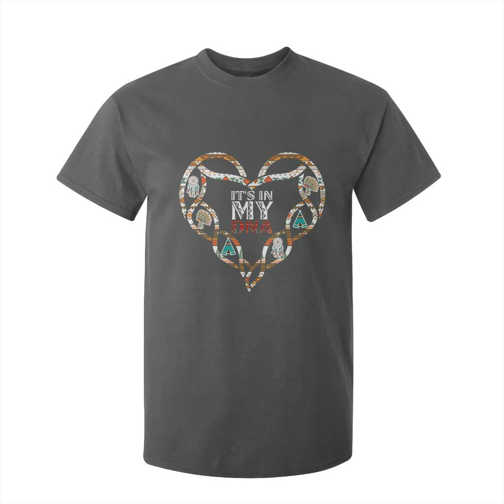 Native American Indian T Shirt For Kid It Is In My DNA TS14 Dark Heather Print Your Wear