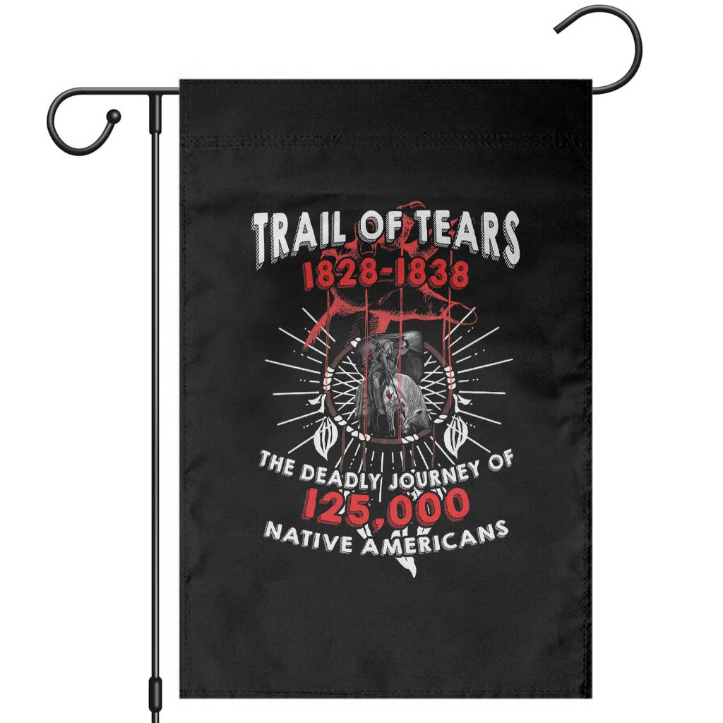 Native American Trail Of Tears Deadly Journey Garden Flag TS14 Black Print Your Wear