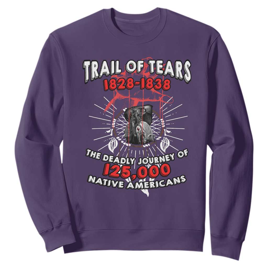 Native American Trail Of Tears Deadly Journey Sweatshirt TS14 Purple Print Your Wear
