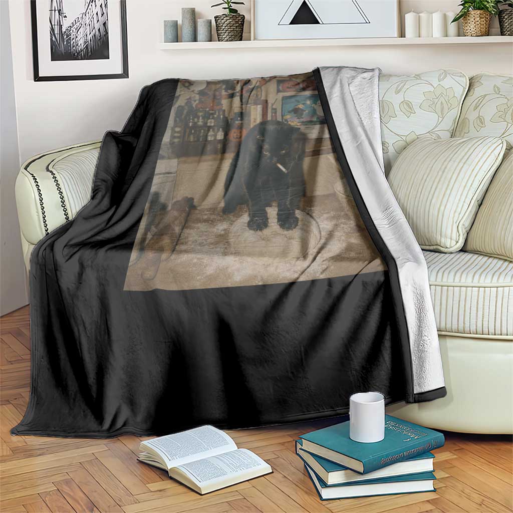 Spooky Biscuits Bakery Throw Blanket Funny Black Cat Halloween Gift TS14 Print Your Wear