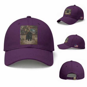 Spooky Biscuits Bakery Baseball Cap Funny Black Cat Halloween Gift TS14 Baseball Cap Universal Fit Purple Print Your Wear