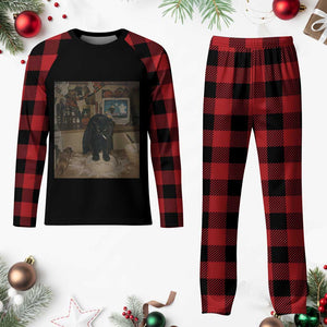Spooky Biscuits Bakery Plaid Pajama Set Funny Black Cat Halloween Gift TS14 Buffalo Plaid Print Your Wear