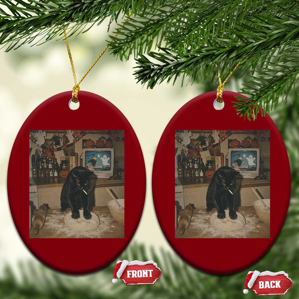 Spooky Biscuits Bakery Ceramic Ornament Funny Black Cat Halloween Gift TS14 Print Your Wear