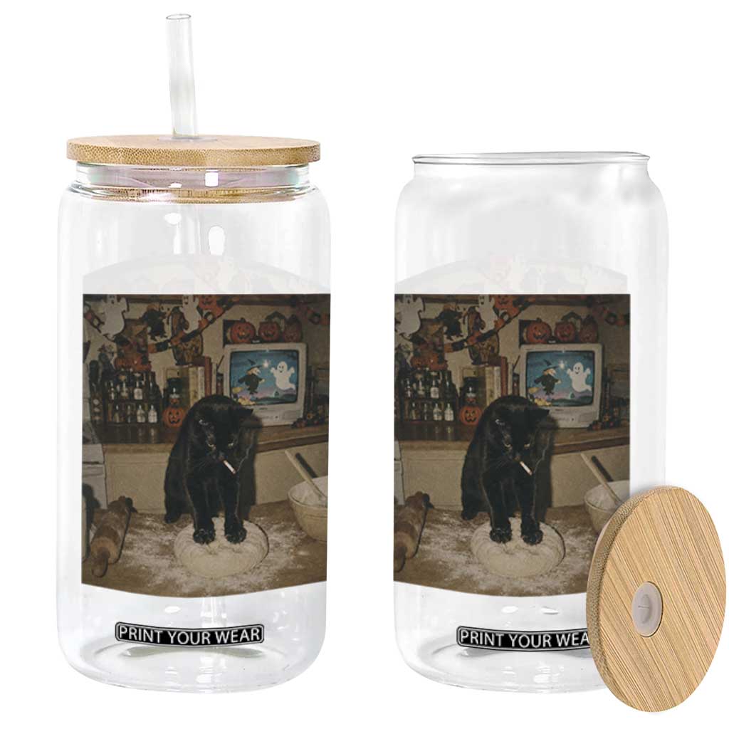 Spooky Biscuits Bakery Glass Can Funny Black Cat Halloween Gift TS14 Print Your Wear