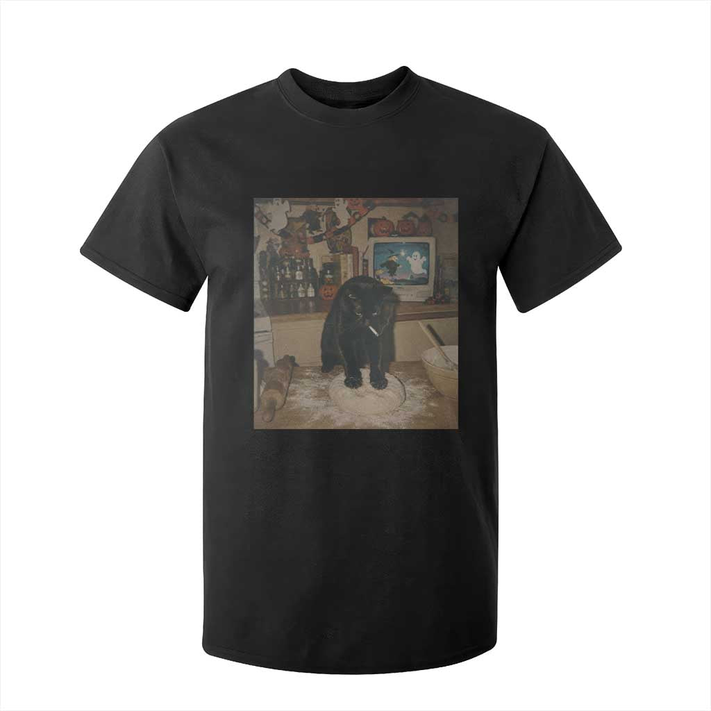 Spooky Biscuits Bakery T Shirt For Kid Funny Black Cat Halloween Gift TS14 Black Print Your Wear