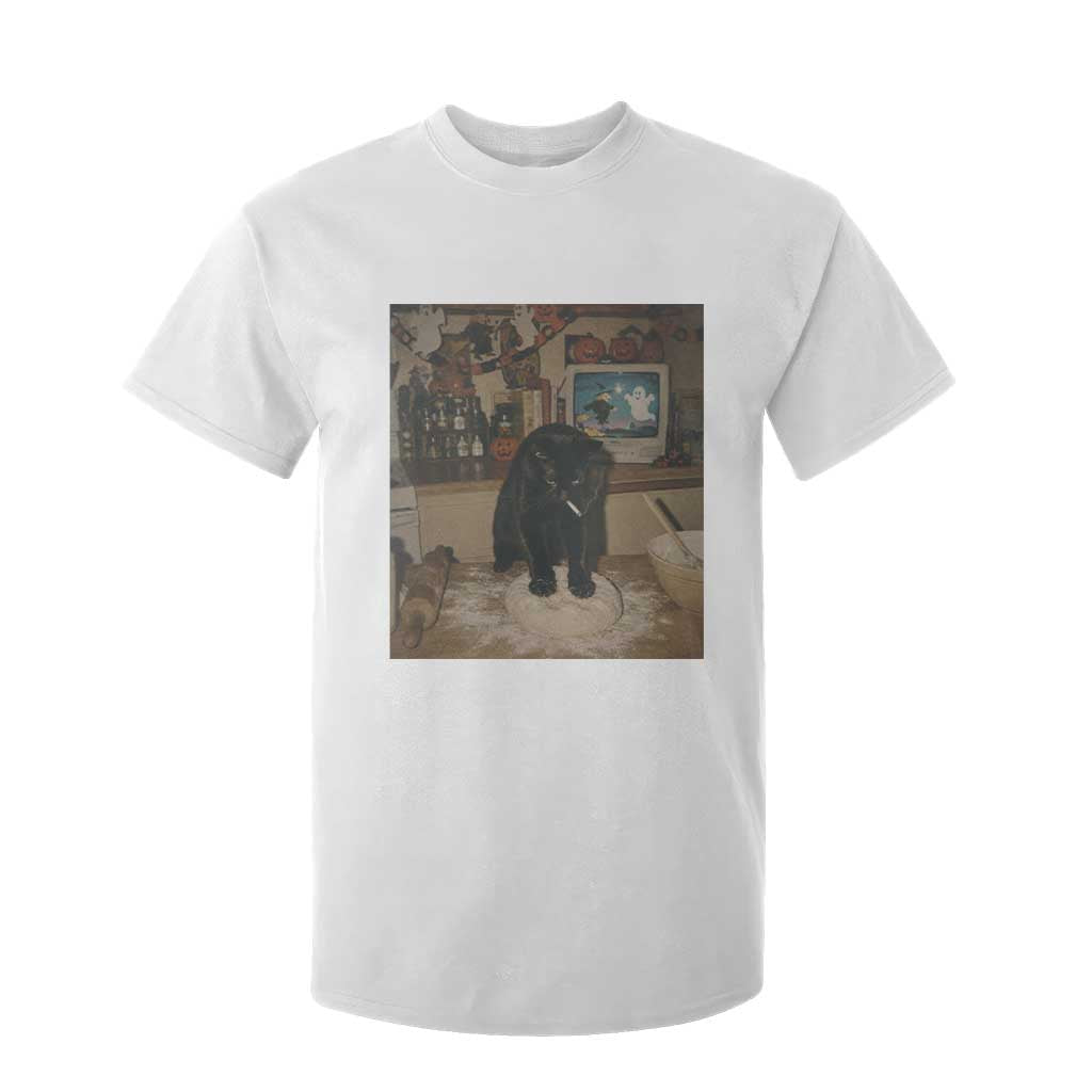 Spooky Biscuits Bakery T Shirt For Kid Funny Black Cat Halloween Gift TS14 White Print Your Wear