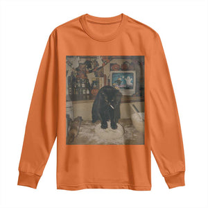 Spooky Biscuits Bakery Long Sleeve Shirt Funny Black Cat Halloween Gift TS14 Orange Print Your Wear