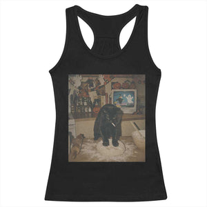 Spooky Biscuits Bakery Racerback Tank Top Funny Black Cat Halloween Gift TS14 Black Print Your Wear
